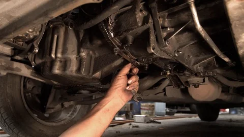 Mechanic hands while work on Stock Footage 119492360