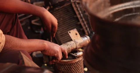 Mechanic hands working with tools Stock Footage 324120049