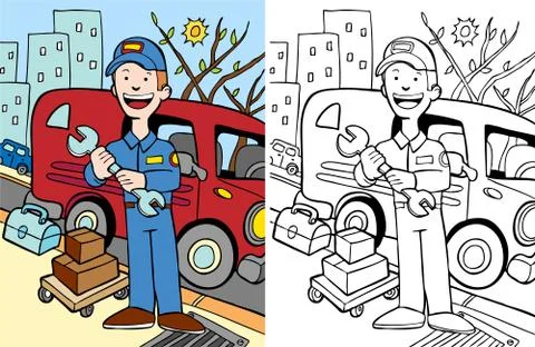 Mechanic Stock Illustration