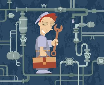 Mechanic Illustration Stock Illustration