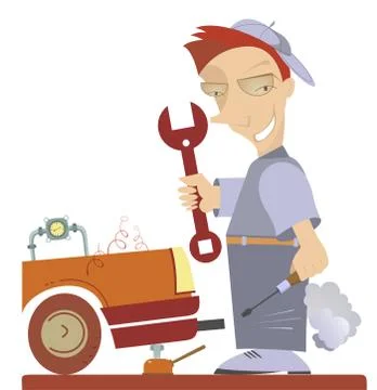 Mechanic Illustration Stock Illustration