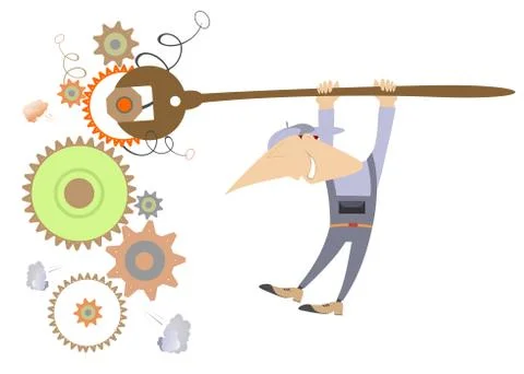 Mechanic Illustration Stock Illustration