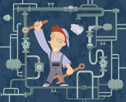 Mechanic Illustration Stock Illustration