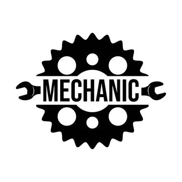 Mechanic logo design services,engineering,repair,piston. vector Stock Illustration