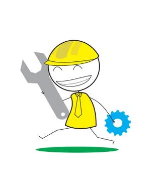 Mechanic Man Stock Illustration