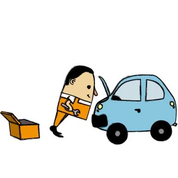 Mechanic man Stock Illustration