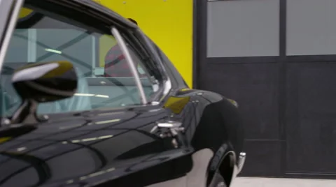 Mechanic opening up his unit for a productive day at work. Stock Footage 63021159