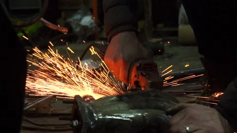 Mechanic performs cleaning work Stock Footage 235725927