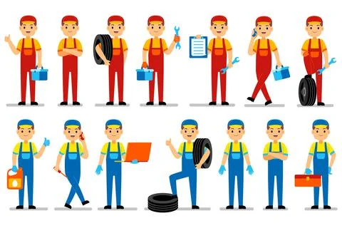 Mechanic Profesion Character Stock Illustration