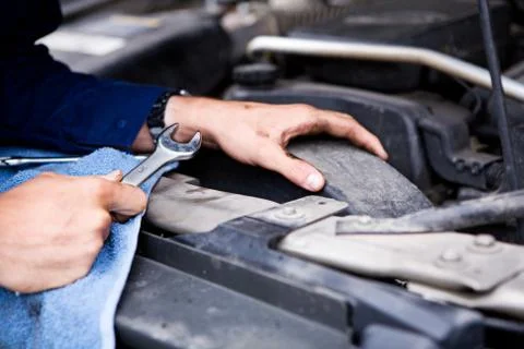 Mechanic: ready to do repairs Stock Photos