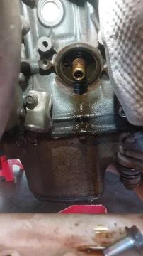 Mechanic Replacing O-Ring in Engine Oil Filter Adapter to Fix Leakage Stock Photos