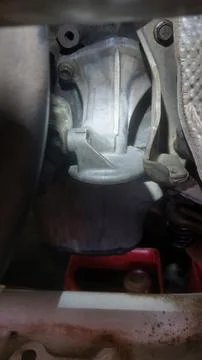 Mechanic Replacing O-Ring in Engine Oil Filter Adapter to Fix Leakage Stock Photos