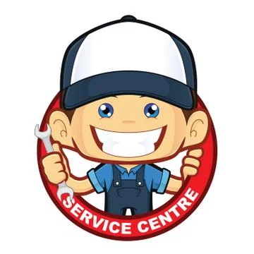 Mechanic service centre Stock Illustration
