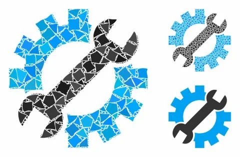 Mechanic tools Composition Icon of Tuberous Items Stock Illustration