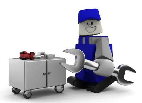 Mechanic with tools Stock Illustration