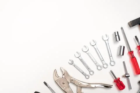 Mechanic tools set Many work to Working tools Stock Photos