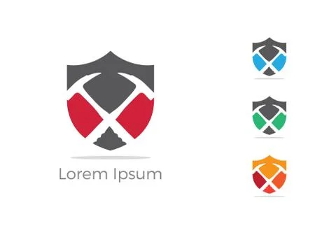 Mechanic tools in shield vector icon. Car repair service, mining, plumber vector Stock Illustration