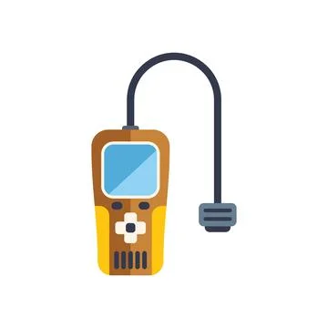Mechanic using diagnostic tool for car troubleshooting and repairing Stock Illustration
