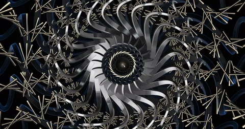 Mechanic Visuals Silver Woody Rotating Video stock 50028831