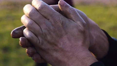 Mechanic washes hands of dirt after repairing Stock Footage 301859587