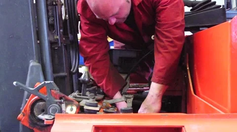 Mechanic at work Stock Footage