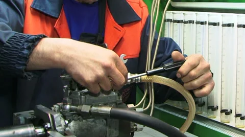 Mechanic at work Stock Footage 33866958