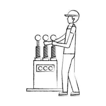 Mechanic worker with assembly car machine Stock Illustration