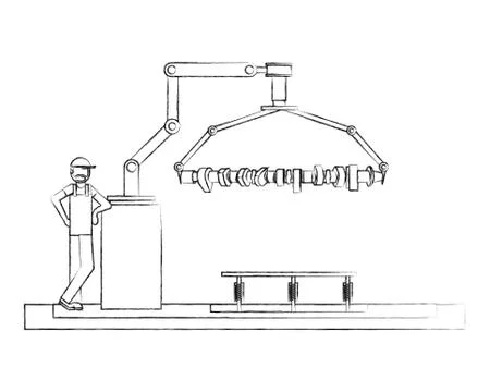 Mechanic worker with assembly car machine Stock Illustration
