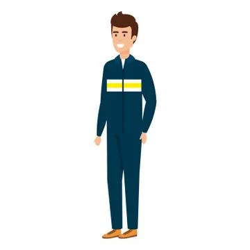 Mechanic worker avatar character Stock Illustration