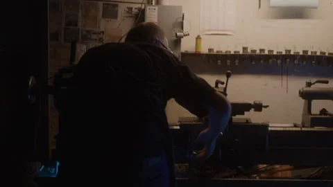 Mechanic Working Alone In An Auto Shop Stock Footage 270392374
