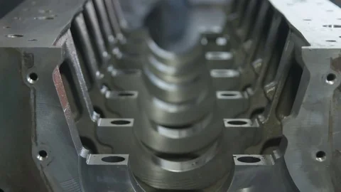 Mechanic working with diesel engine. Engine repair close up. In hands tool Stock Footage 74914986