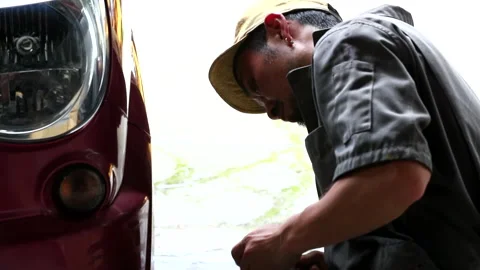 Mechanic at working, man at work Stock Footage 161903619