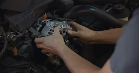 Mechanic Working On Part 스톡 동영상 105244437