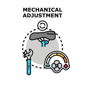 Mechanical adjustment concept with tools and settings Stock Illustration