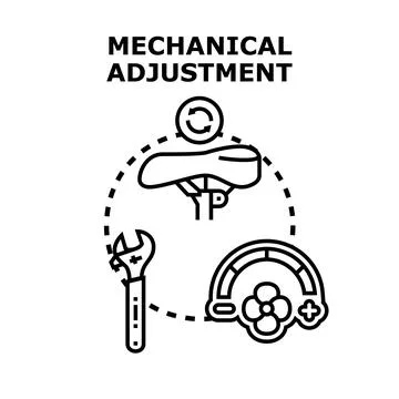 Mechanical adjustment concept with tools and settings Stock Illustration