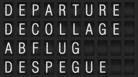 Mechanical airport display panel Stock Footage 48012310