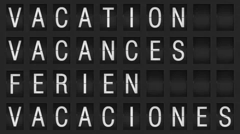 Mechanical airport display panel Stock Footage 48920985