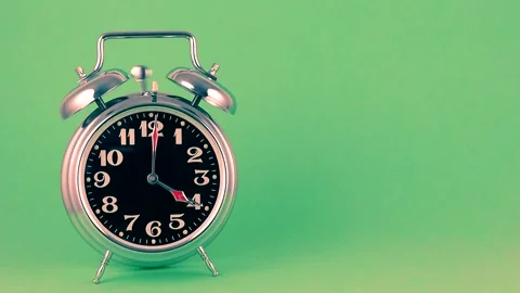 Mechanical alarm clock rings Stock Footage 269688400