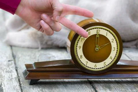 Mechanical and electronic time. Foto stock