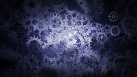 Mechanical and Technology Background, with rotating Gears Stock Footage 95025210