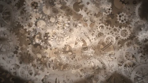 Mechanical and Technology Background, with rotating Gears Stock Footage 95025278