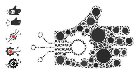 Mechanical Arm Icon - Covid Composition And Other Icons Stock Illustration