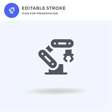 Mechanical Arm icon vector, filled flat sign, solid pictogram isolated on white イラスト素材