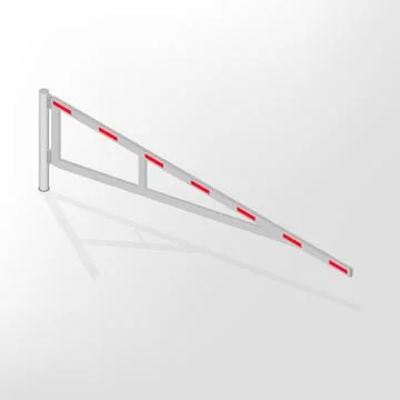 Mechanical barrier isometric, vector illustration. Stock Illustration