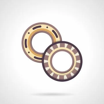 Mechanical bearings flat vector icon 스톡 일러스트