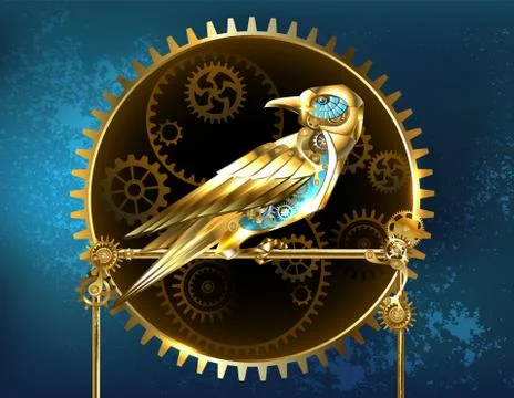 Mechanical bird Stock Illustration
