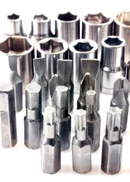 Mechanical bit tool set Stock Photos