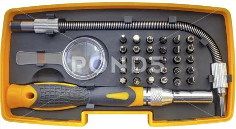 Mechanical bit tool set Stock Photos