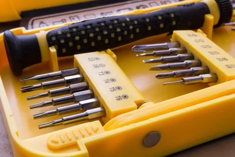 Mechanical bit tool set Stock Photos