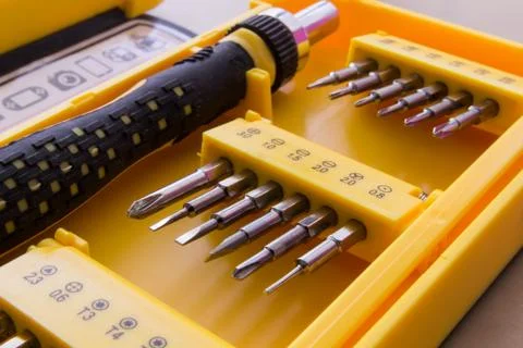 Mechanical bit tool set Stock Photos
